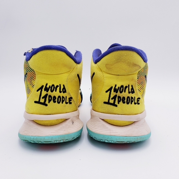 Nike Kyrie 7 '1 World 1 People' CQ9326-700 Yellow Green Black Men's Size 9.5 - Picture 3 of 12